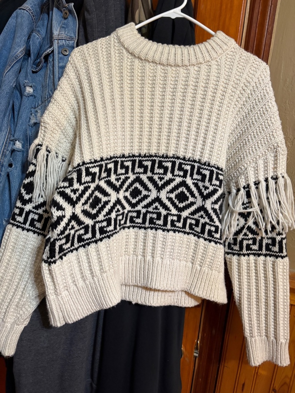 H&M chunky fringe sweater